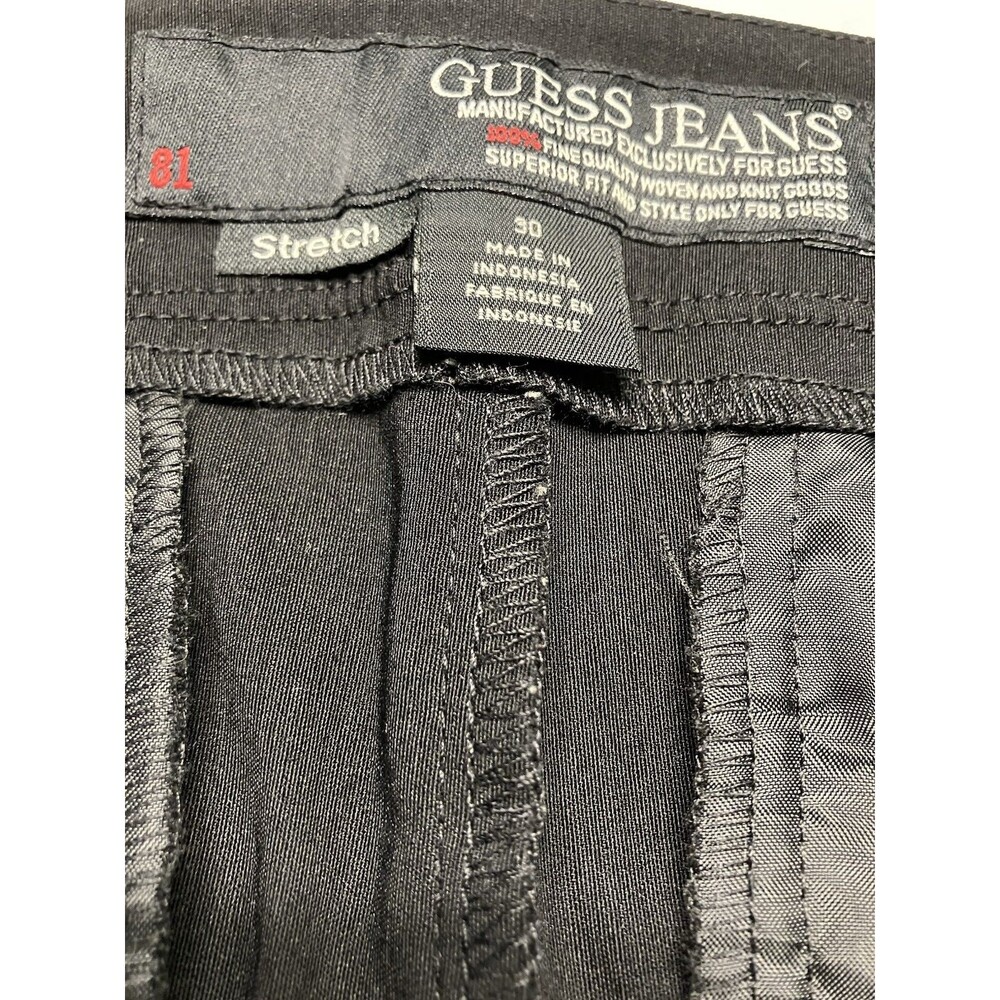 NWT Guess Womans Stretch Dress Pants Black Straight Leg Size 30 - Picture 2 of 8